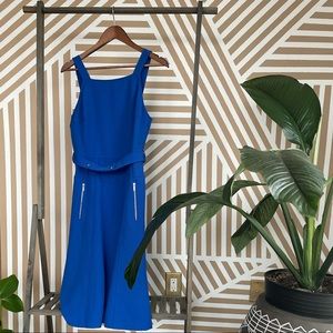 Grey by Jason Wu Fit and flare belted dress.